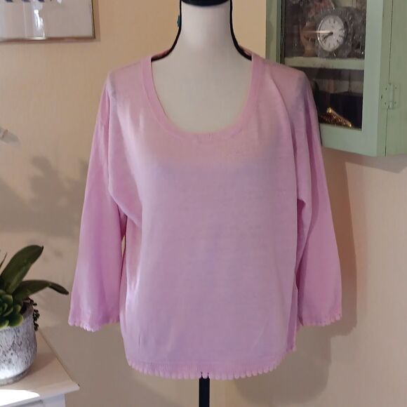 J. Crew Pink Sweater. Soft Knit .Timeless Design.Preppy - Picture 1 of 10